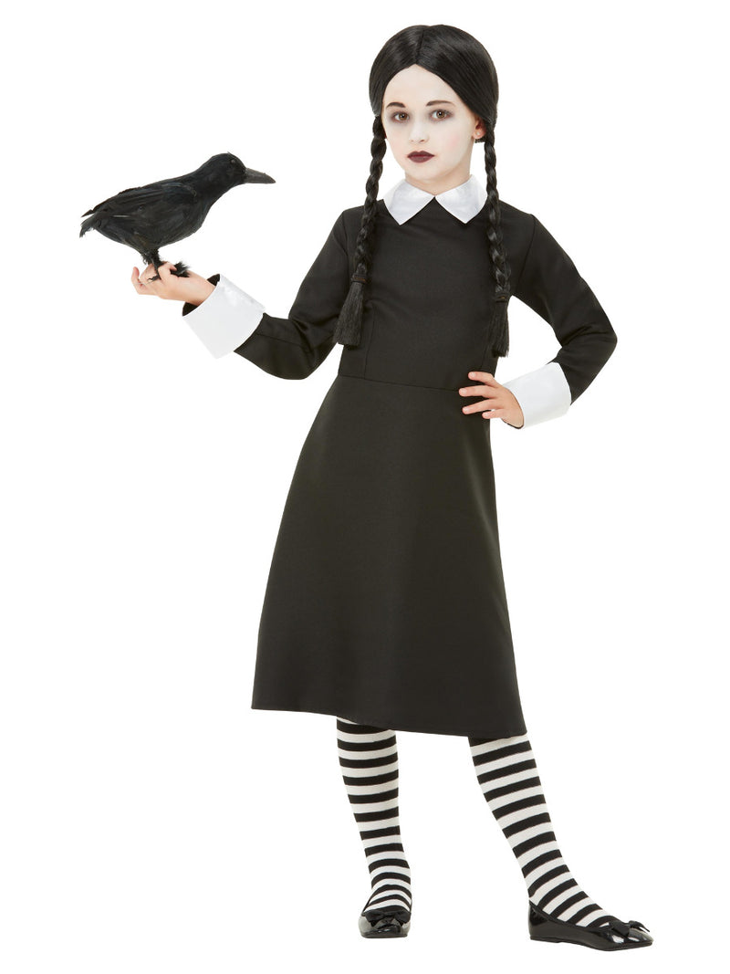 Gothic School Girl Costume, Black - 1