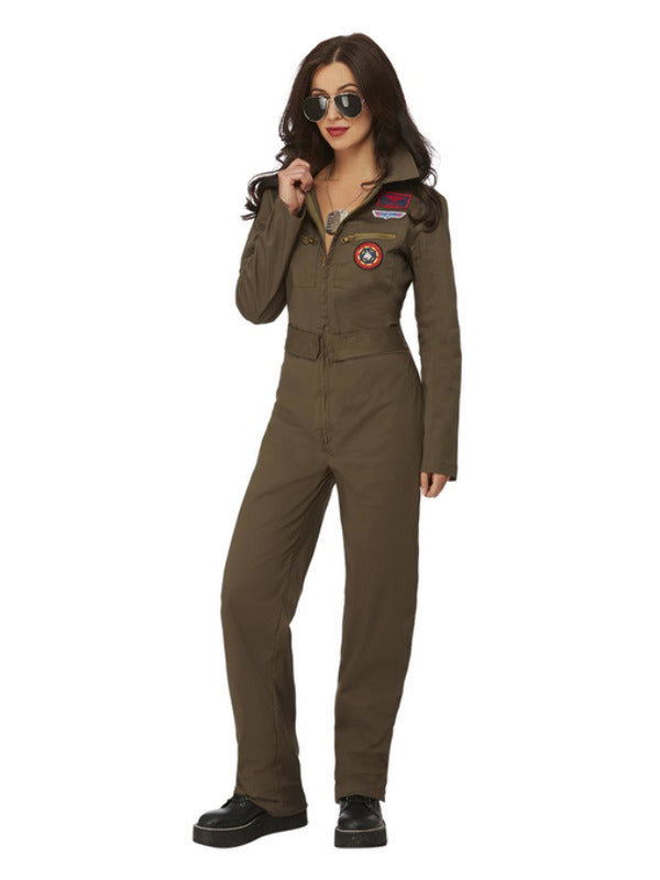 Top Gun Ladies Costume, Khaki - 2