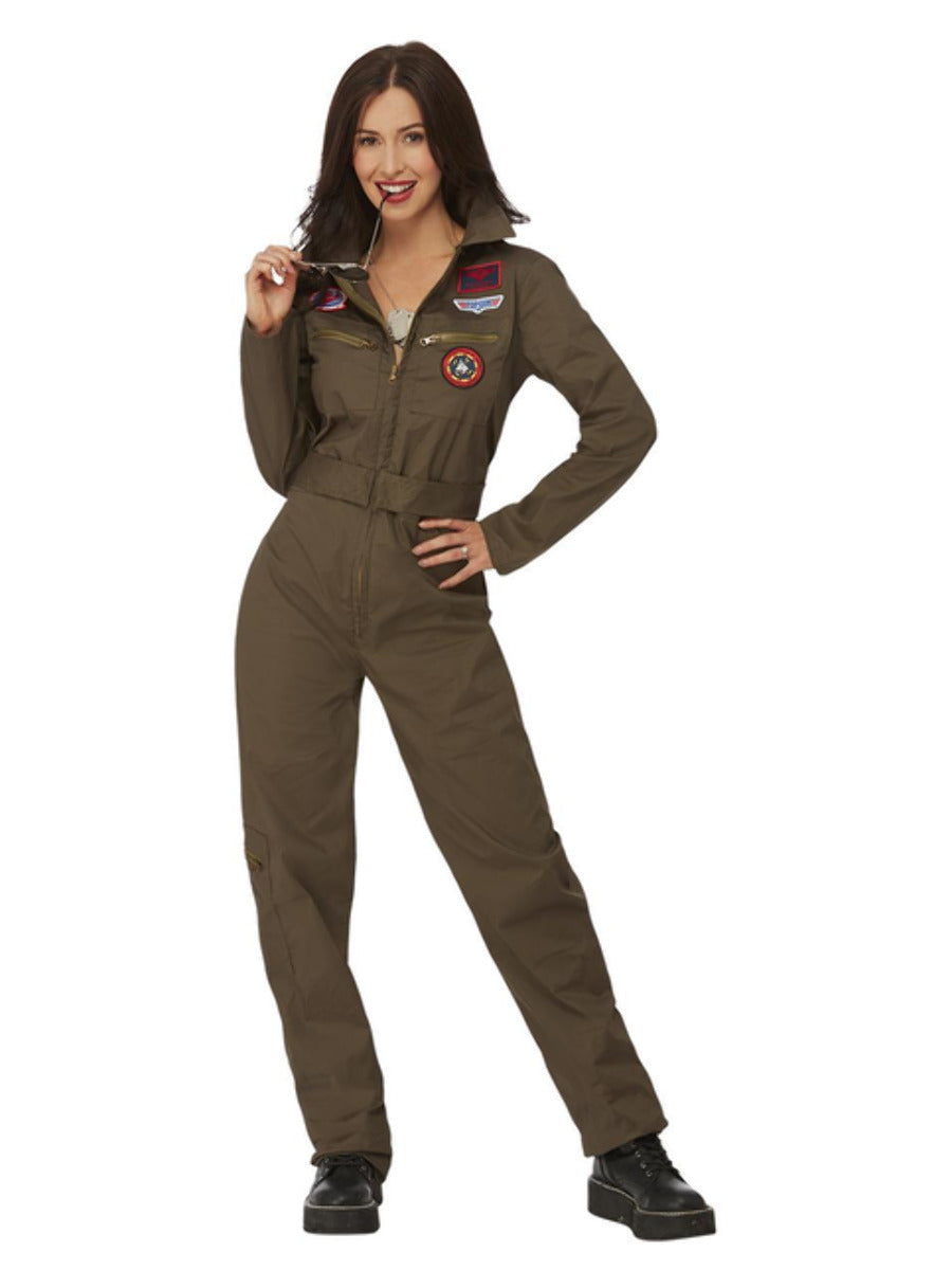 Top Gun Ladies Costume, Khaki - 5
