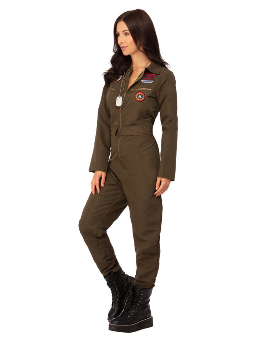 Top Gun Ladies Costume, Khaki - 4