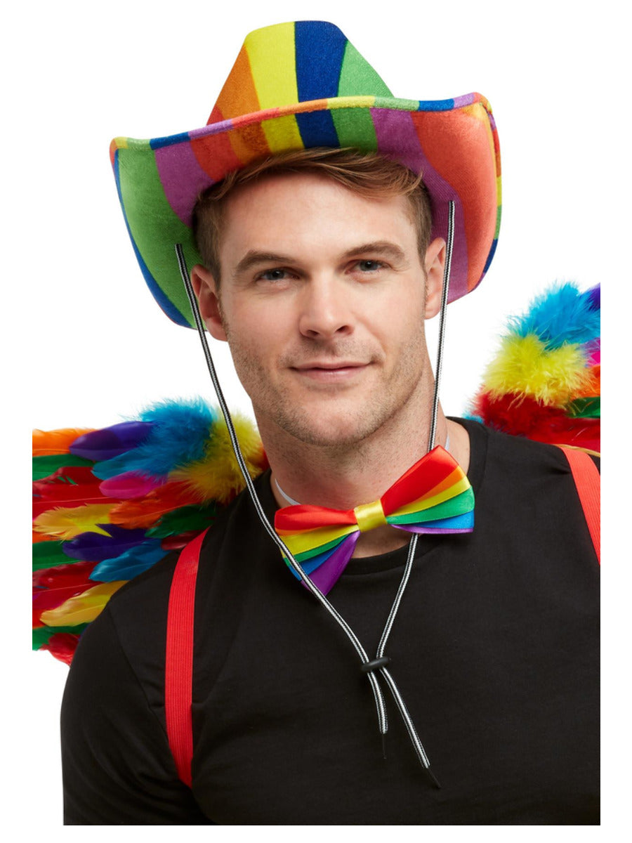 Rainbow Cowboy Hat, Multi-Coloured - 1