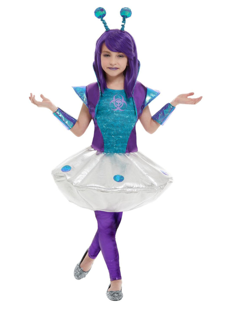 Alien Girl Costume, Silver - 5