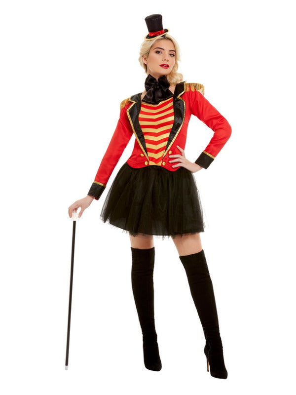 Deluxe Ringmaster Lady Costume, Red - 2