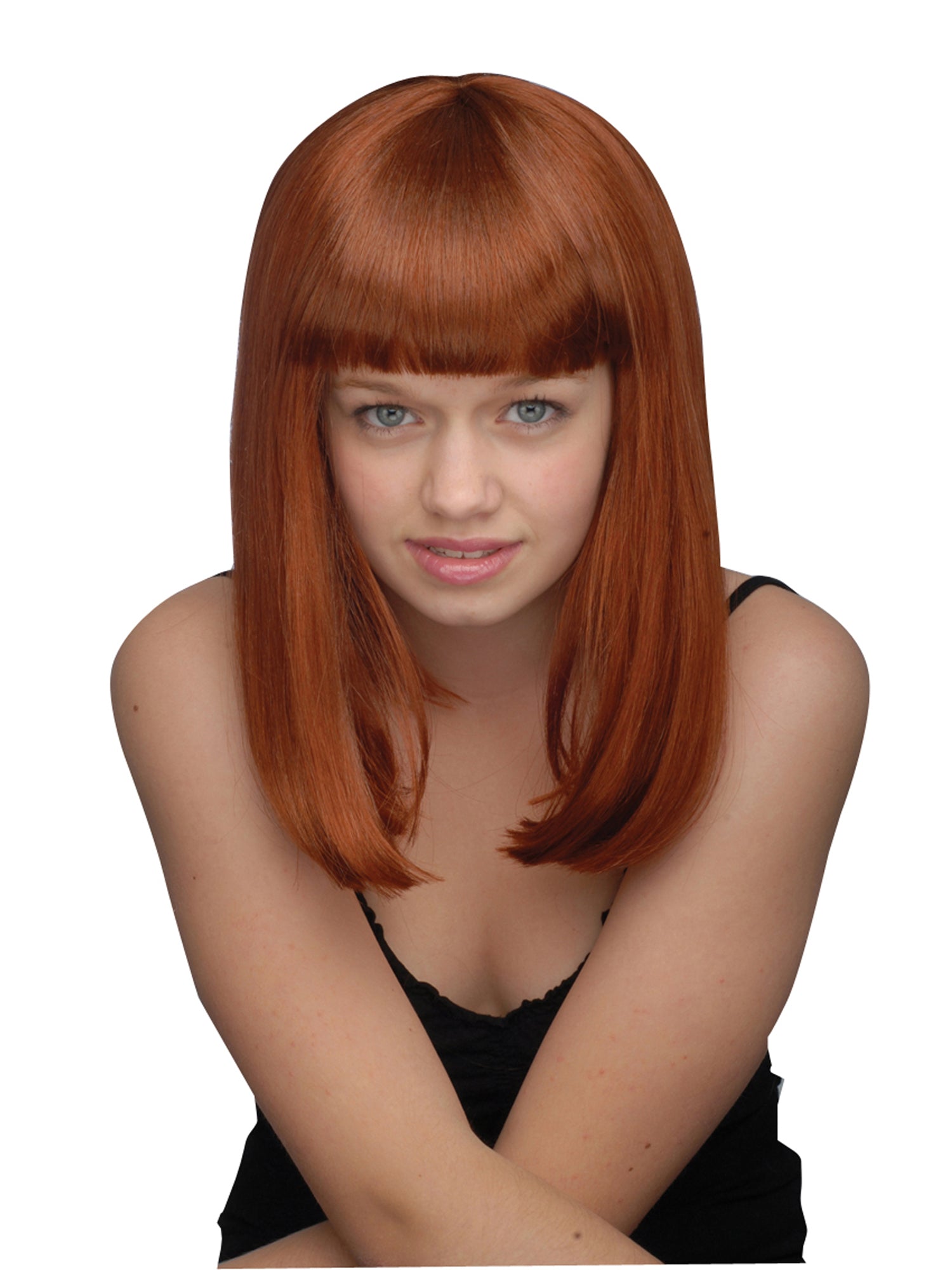 SHOULDER LENGTH WIG AUBURN