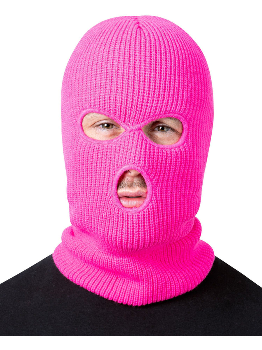 Balaclava Ski Mask, Neon Pink - 1