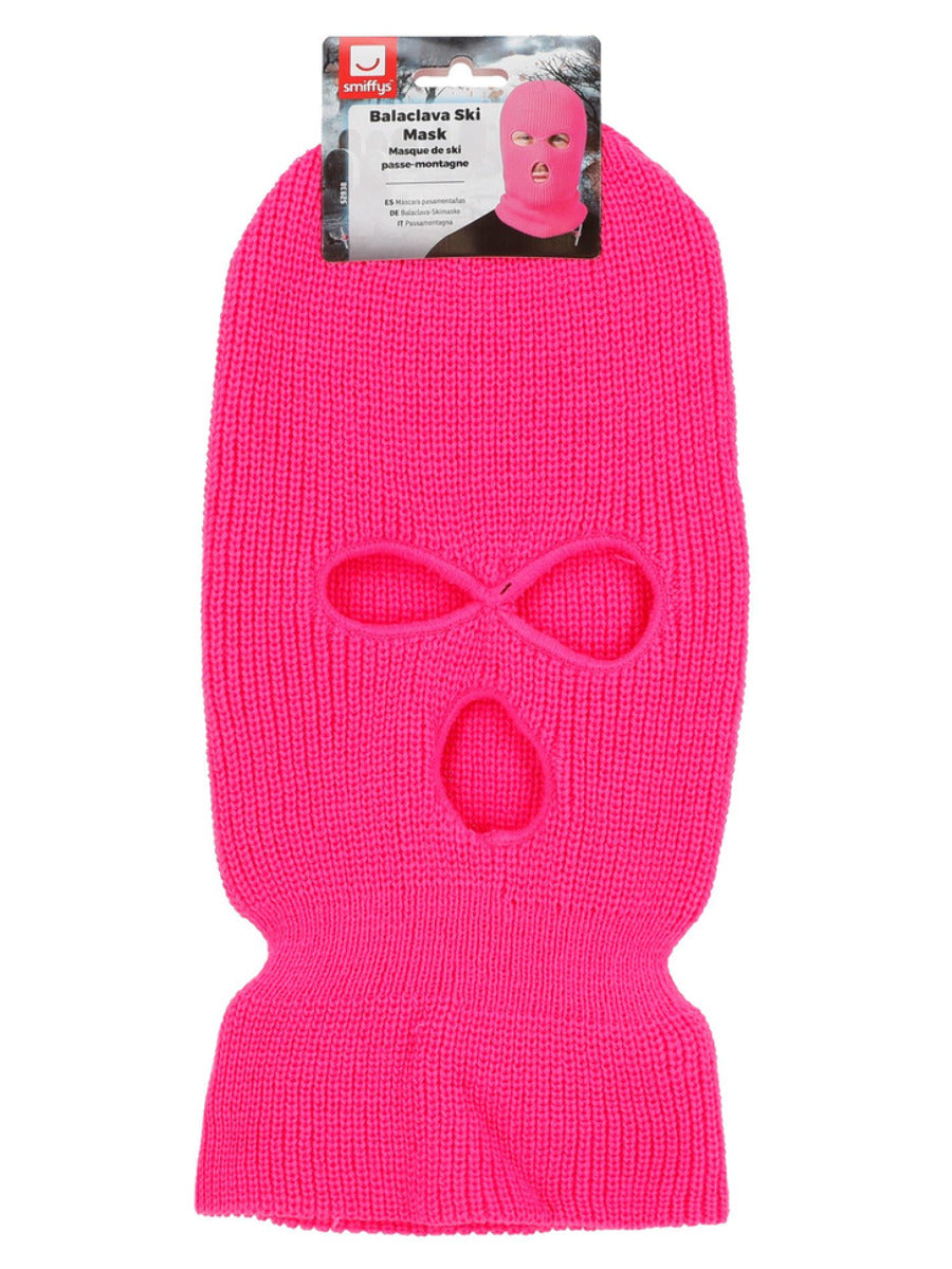 Balaclava Ski Mask, Neon Pink - 3