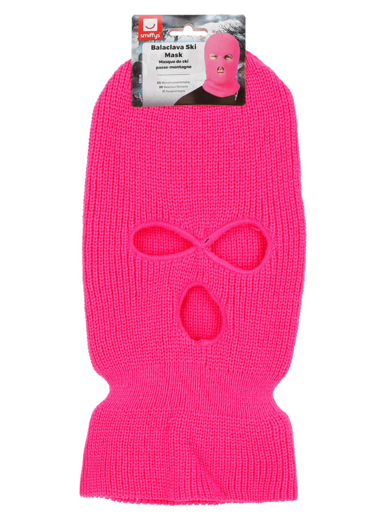 Balaclava Ski Mask, Neon Pink - 3