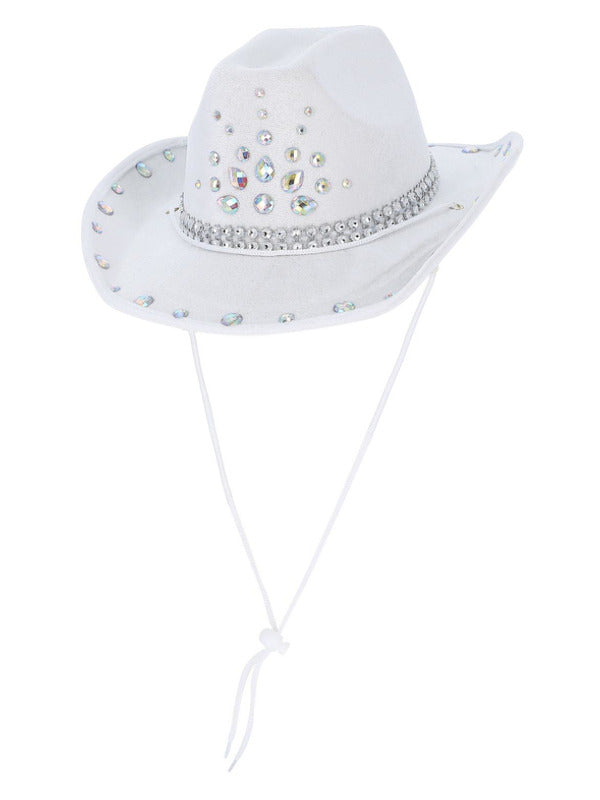 White Rhinestone Cowboy Hat - 2