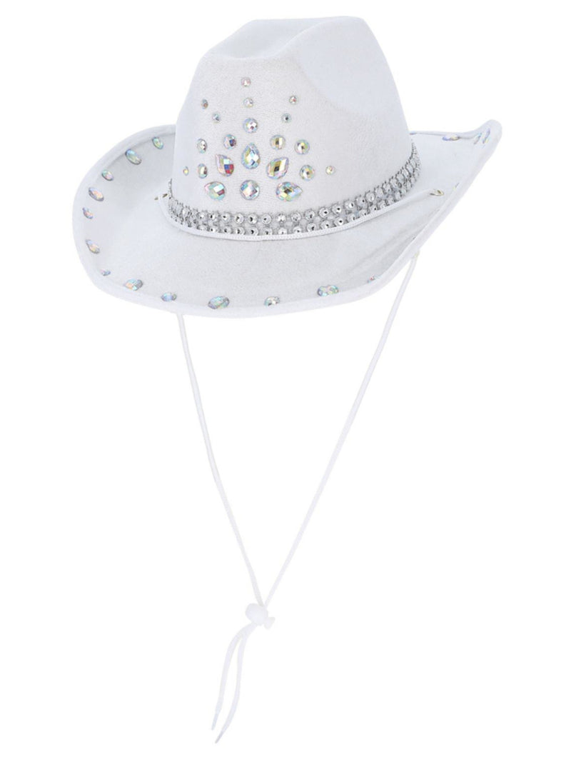 White Rhinestone Cowboy Hat - 1