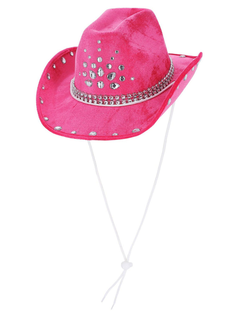 Hot Pink Rhinestone Cowboy Hat - 1