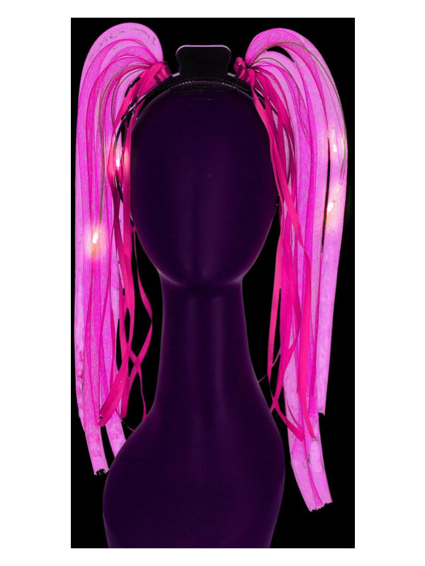 LED Light Up Pink Spaghetti Headband - 2