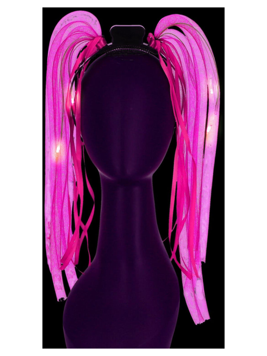 LED Light Up Pink Spaghetti Headband - 1