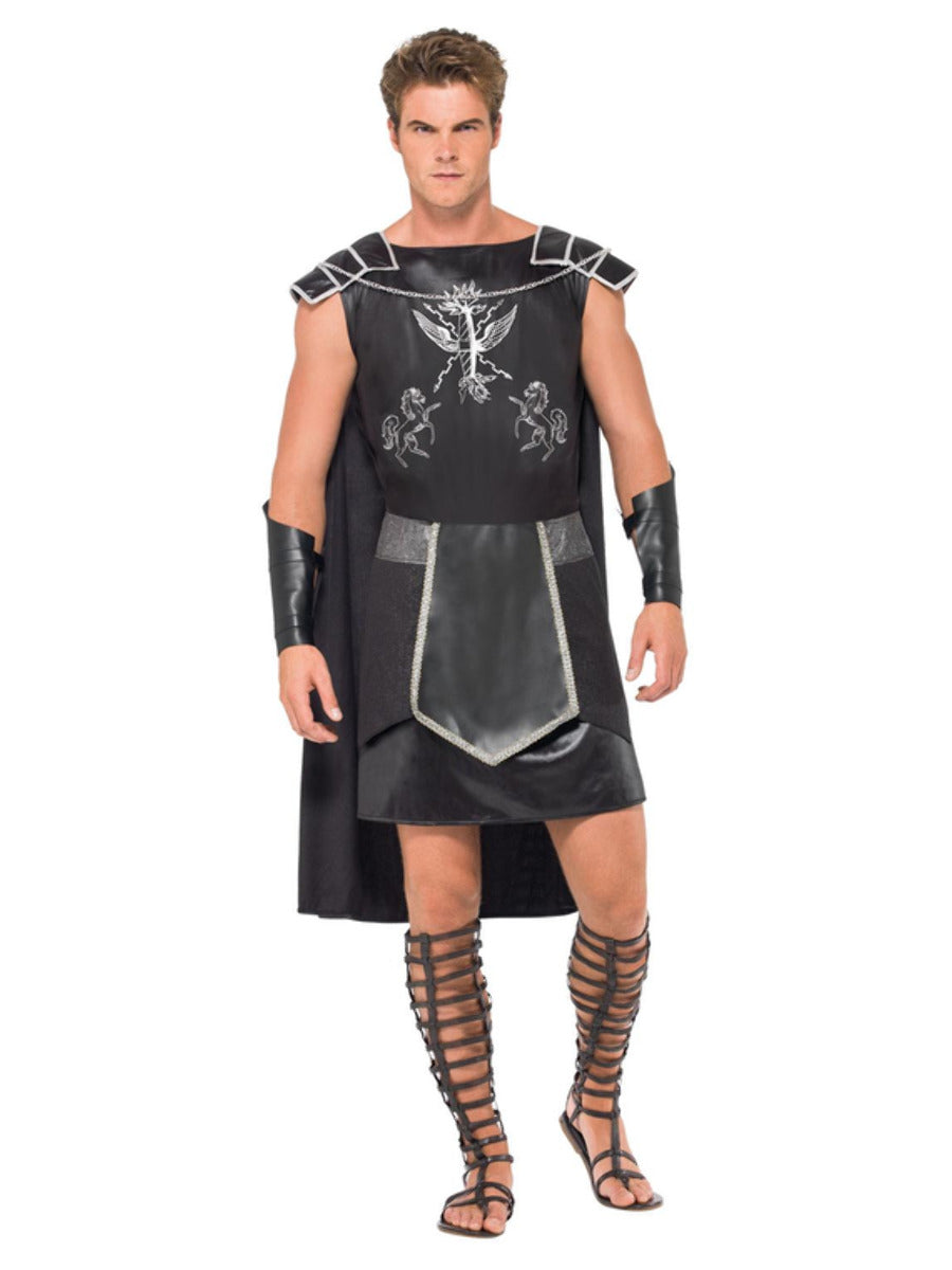 Male Dark Gladiator Costume, Black - 5