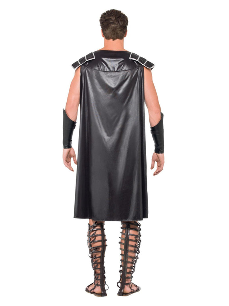 Male Dark Gladiator Costume, Black - 3