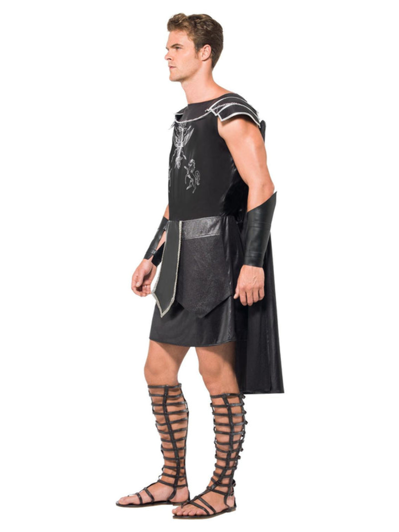Male Dark Gladiator Costume, Black - 4