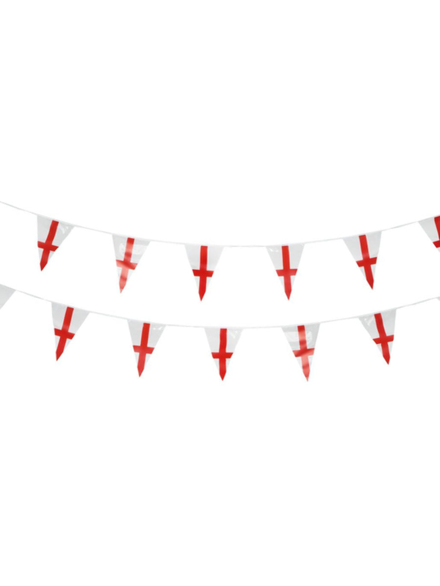 England Flag Triangle Bunting, Plastic - 1