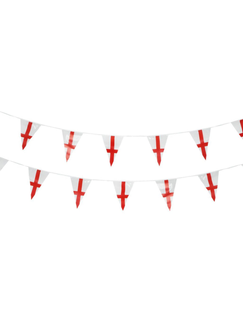 England Flag Triangle Bunting, Plastic - 1