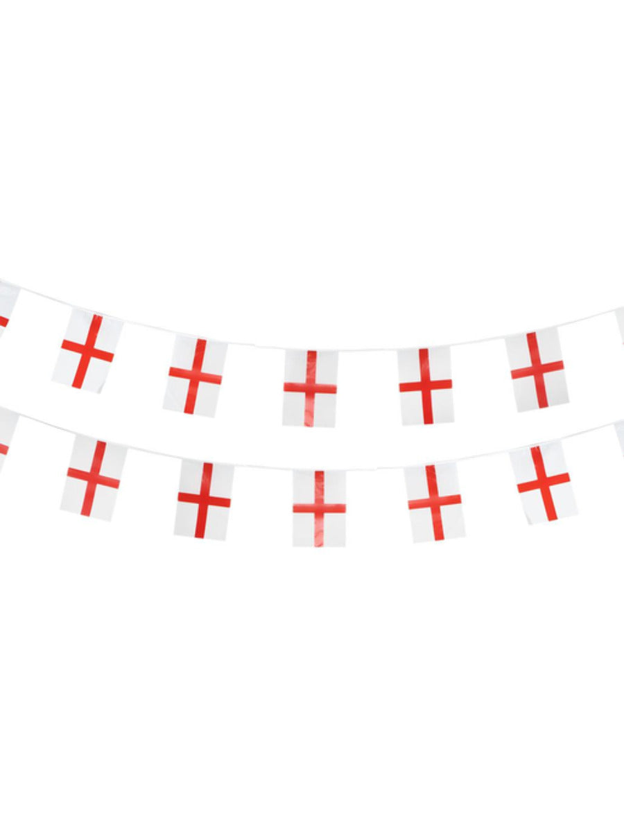 England Flag Rectangle Bunting, Plastic - 1