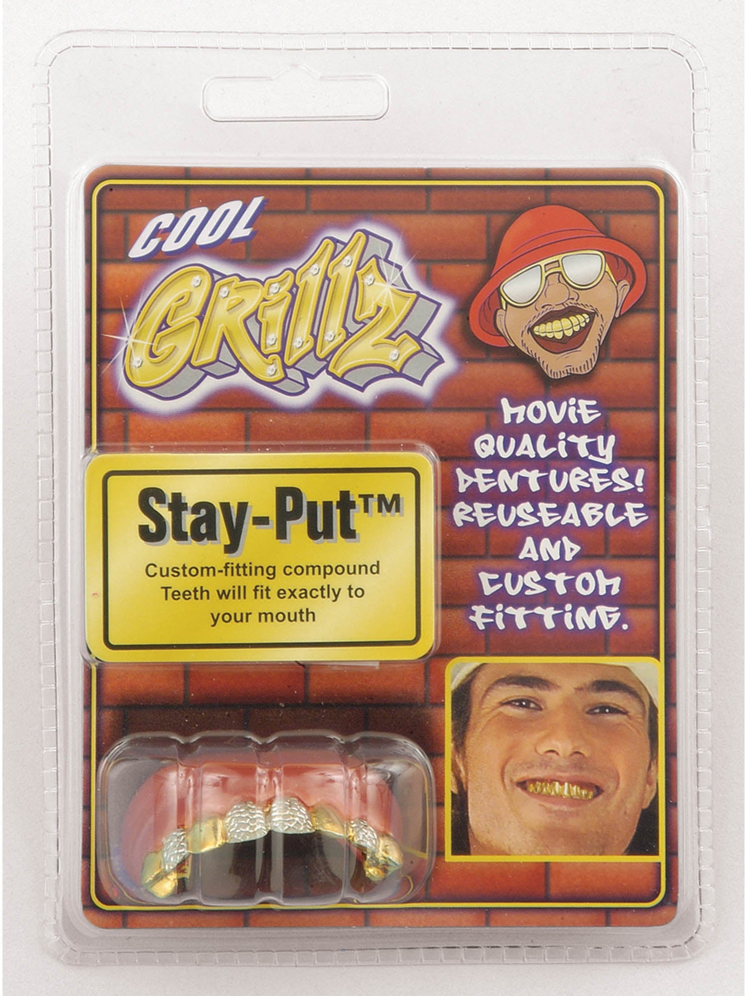 GRILLZ TEETH-GOLD&DIAMOND CUT