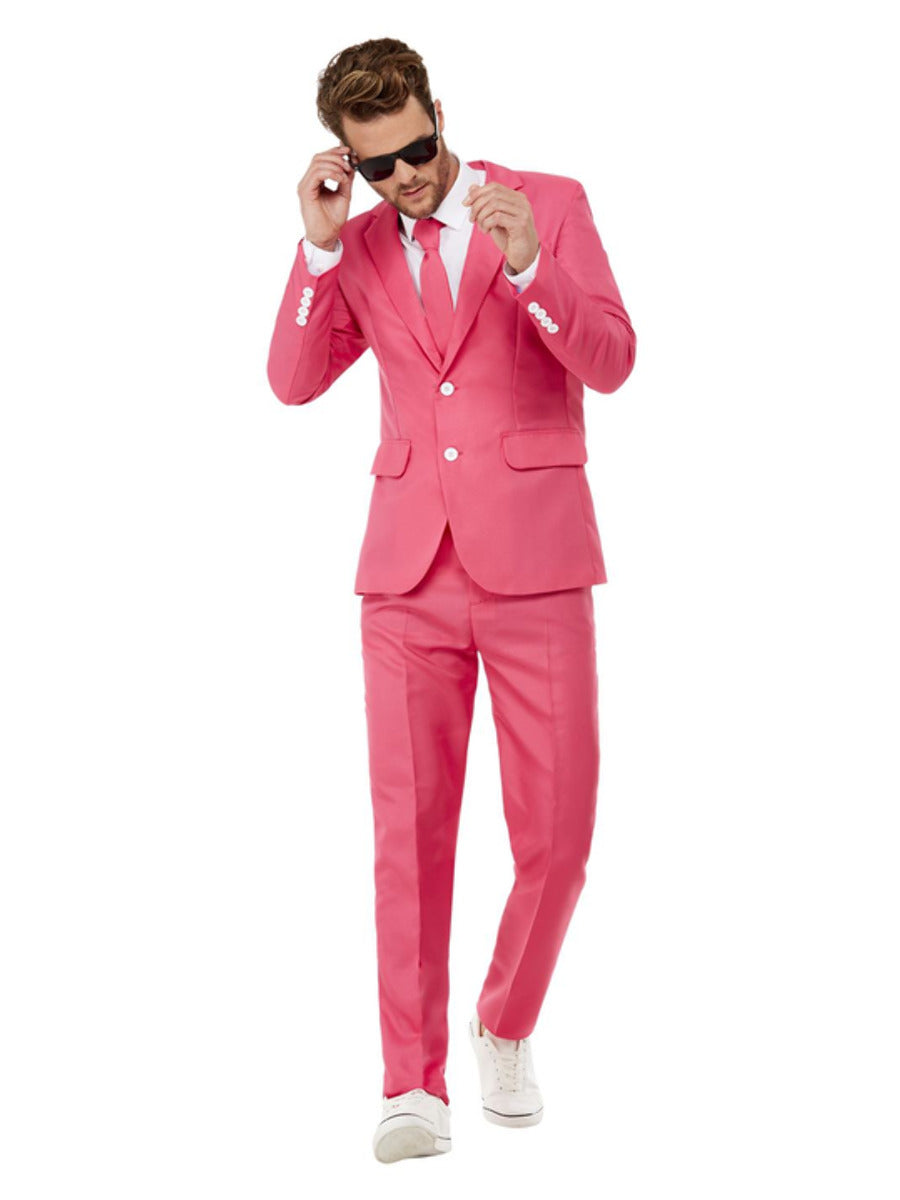Solid Colour Stand Out Suit, Hot Pink - 3