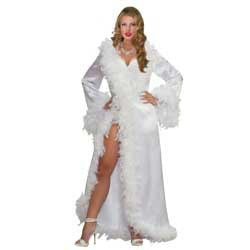 Hollywood Marabou Satin Robe