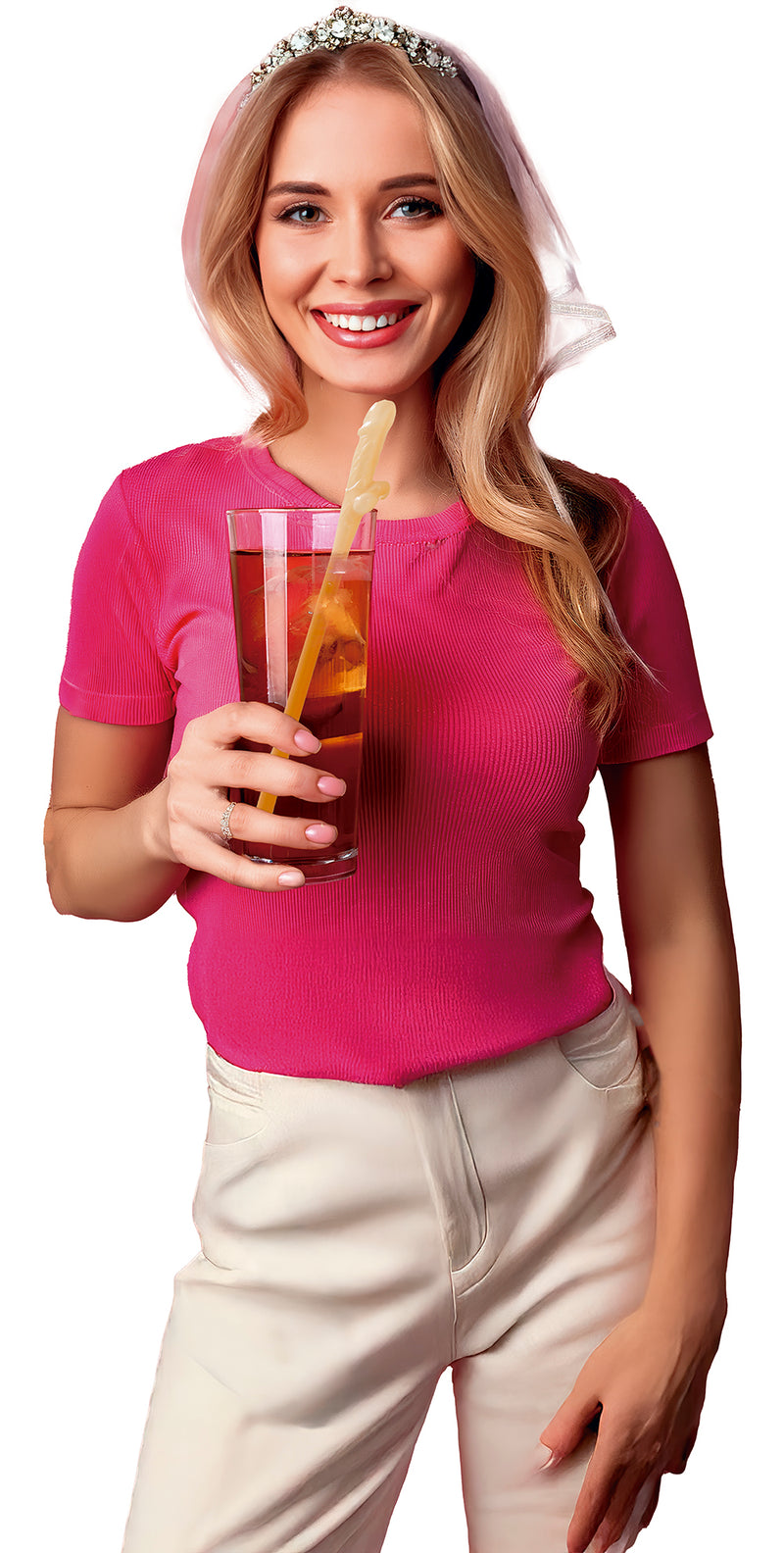 10 PENIS STRAWS 19.5 CM