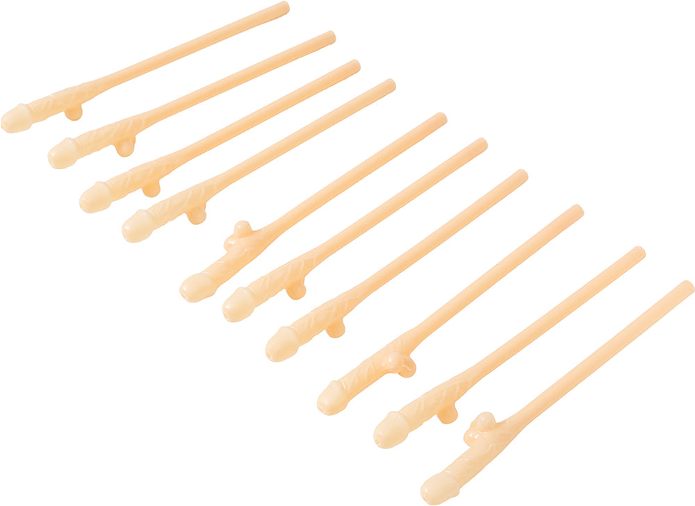 10 PENIS STRAWS 19.5 CM