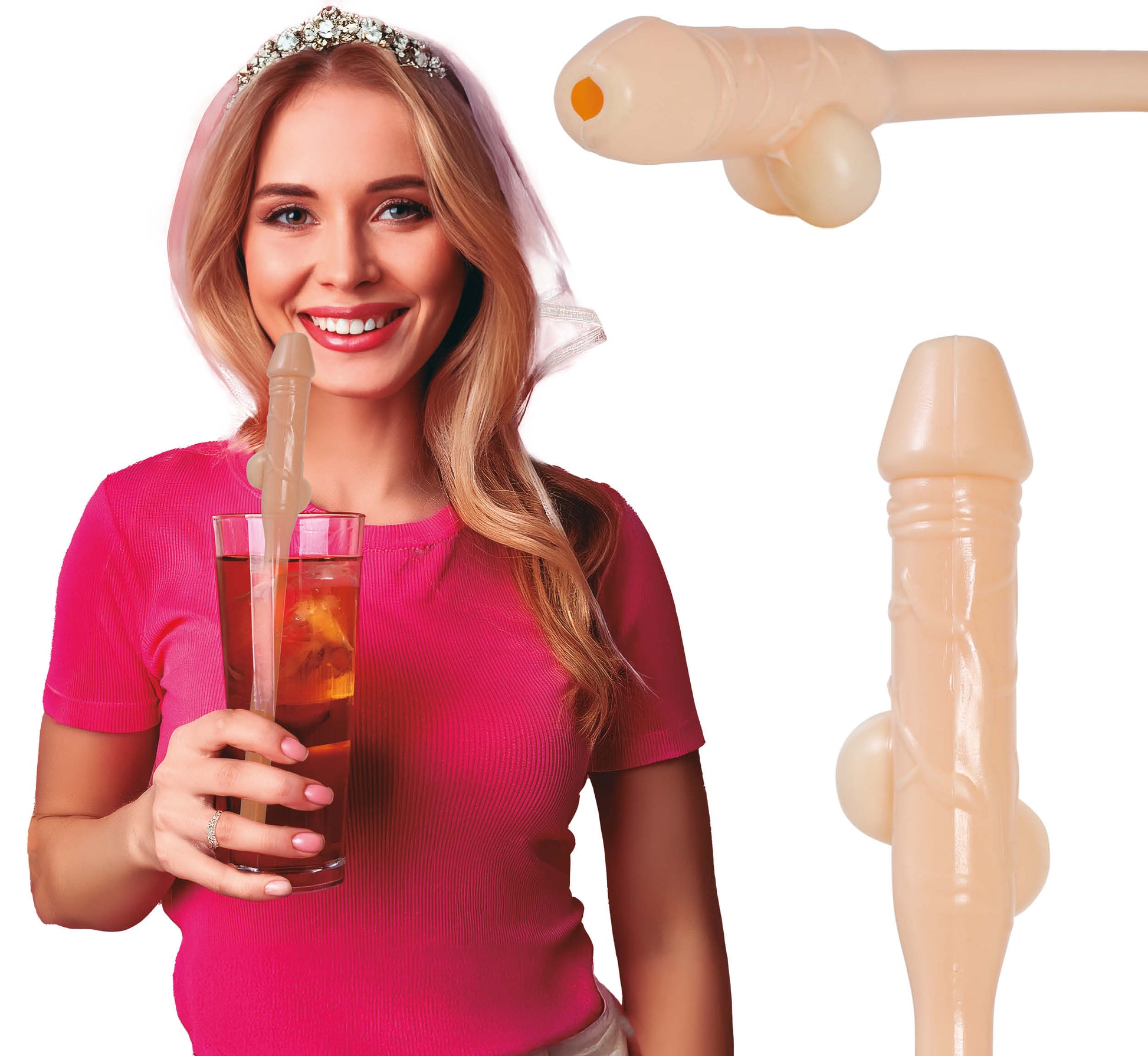 PENIS STRAW 28 CM