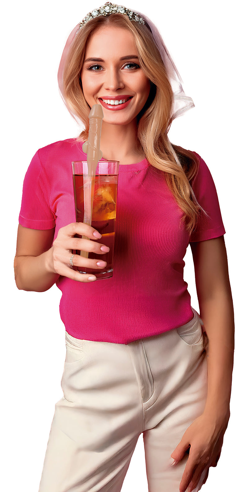 PENIS STRAW 28 CM