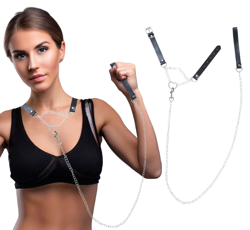 90 CM SADO COLLAR AND LEASH, ADULT