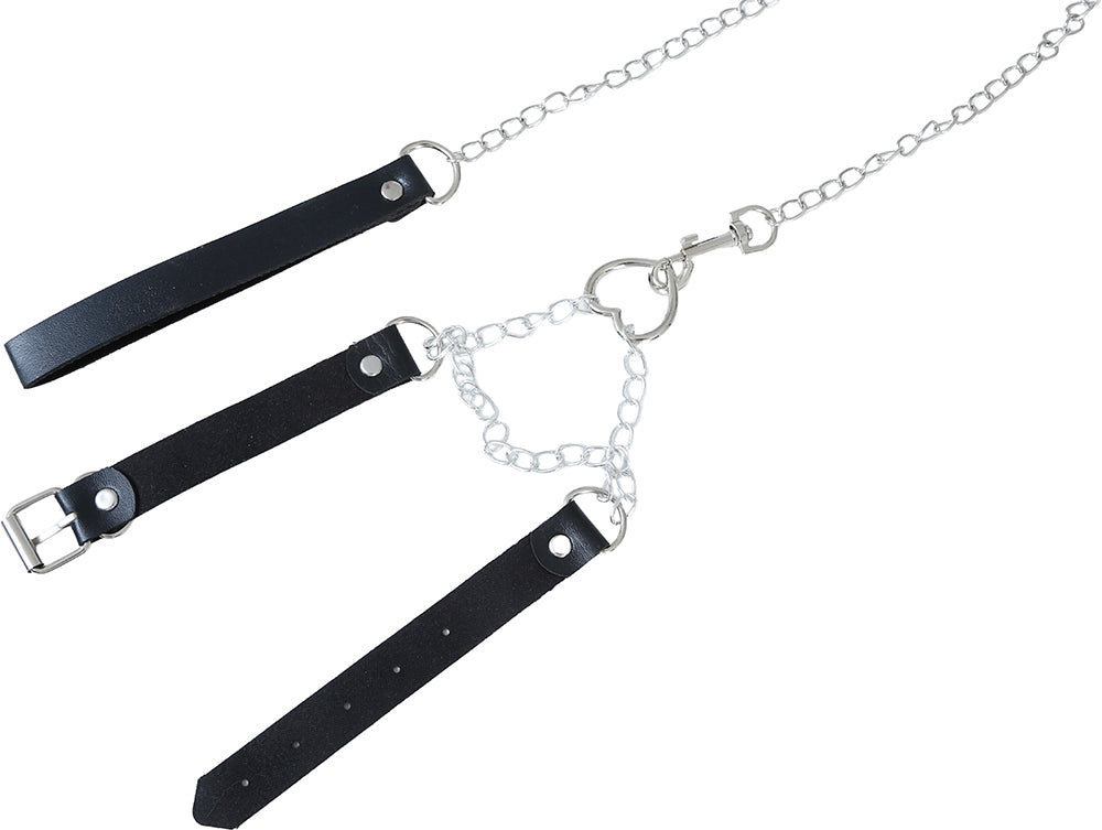 90 CM SADO COLLAR AND LEASH, ADULT