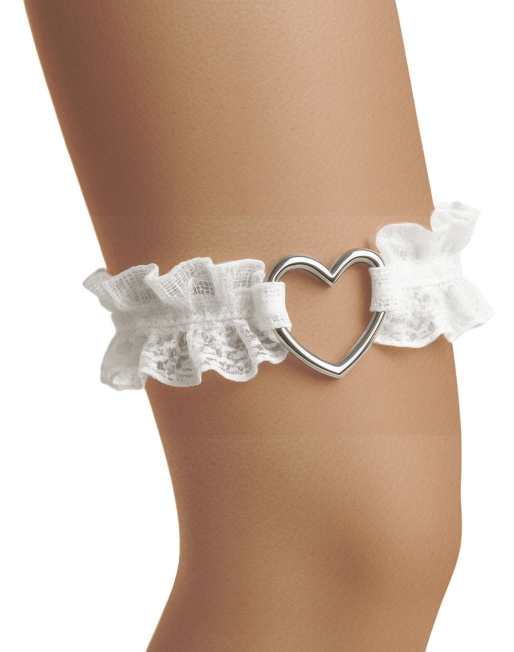 WHITE LACE GARTER