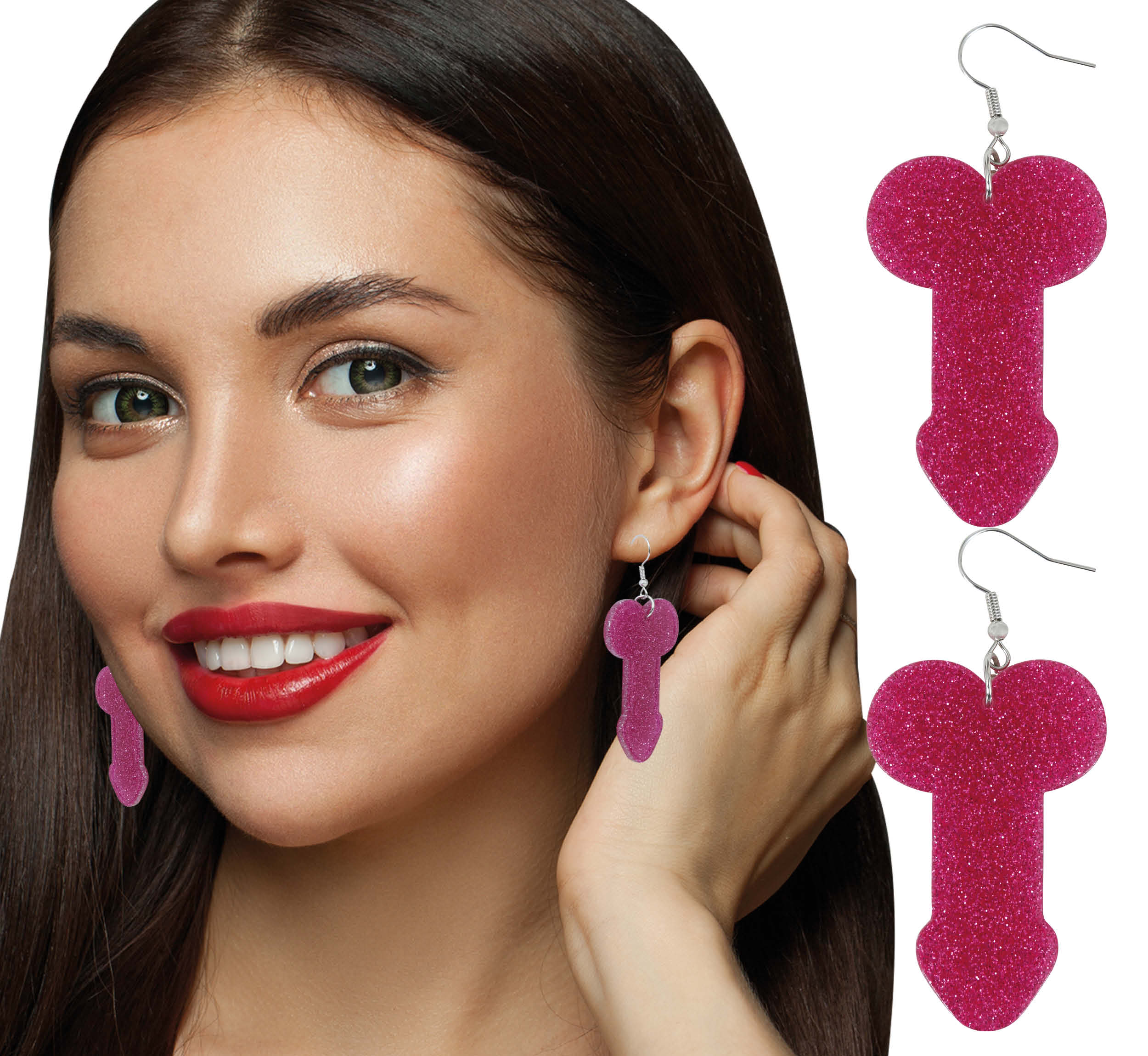 PENIS SHAPED EARRINGS 5 CM, ADULT
