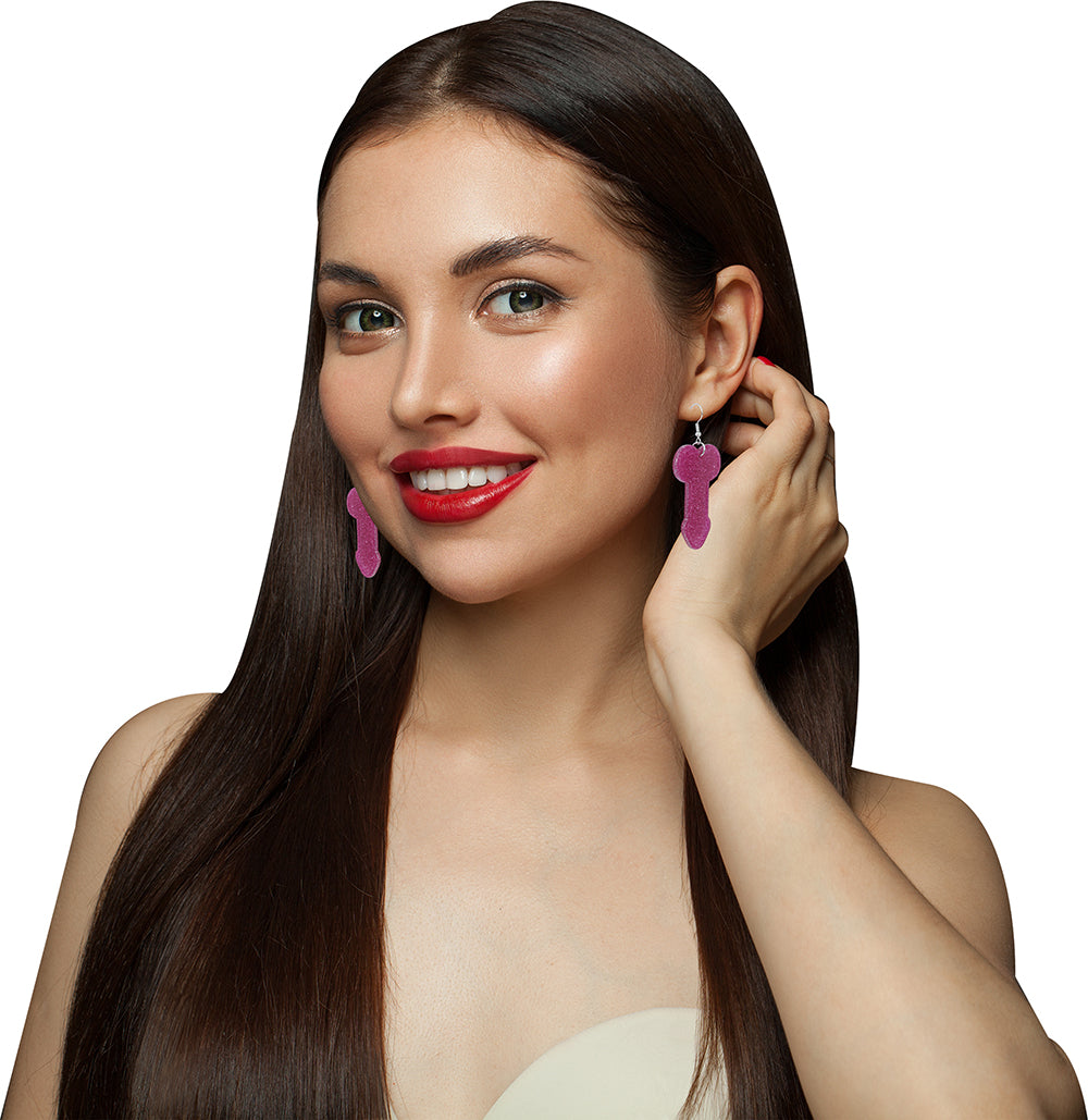 PENIS SHAPED EARRINGS 5 CM, ADULT