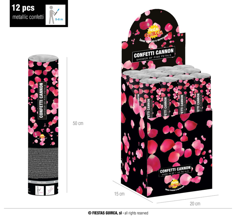 CONFETTI CANNON, 50 CM COMPRESSED AIR