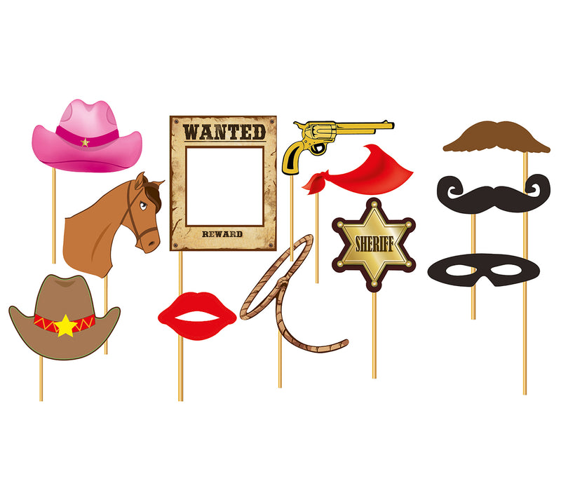 COWBOY PHOTOCALL SET, 12 PCS