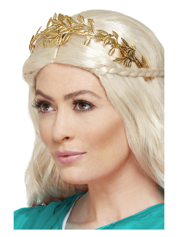 Grecian Leaf Headband, Gold - 2