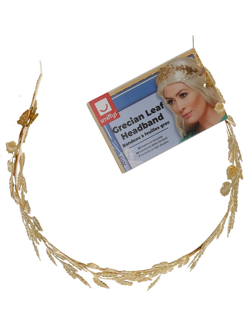 Grecian Leaf Headband, Gold - 3