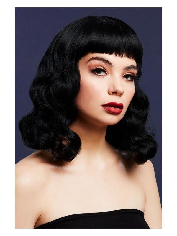 Fever Bettie Wig with Short Fringe, Black - 2