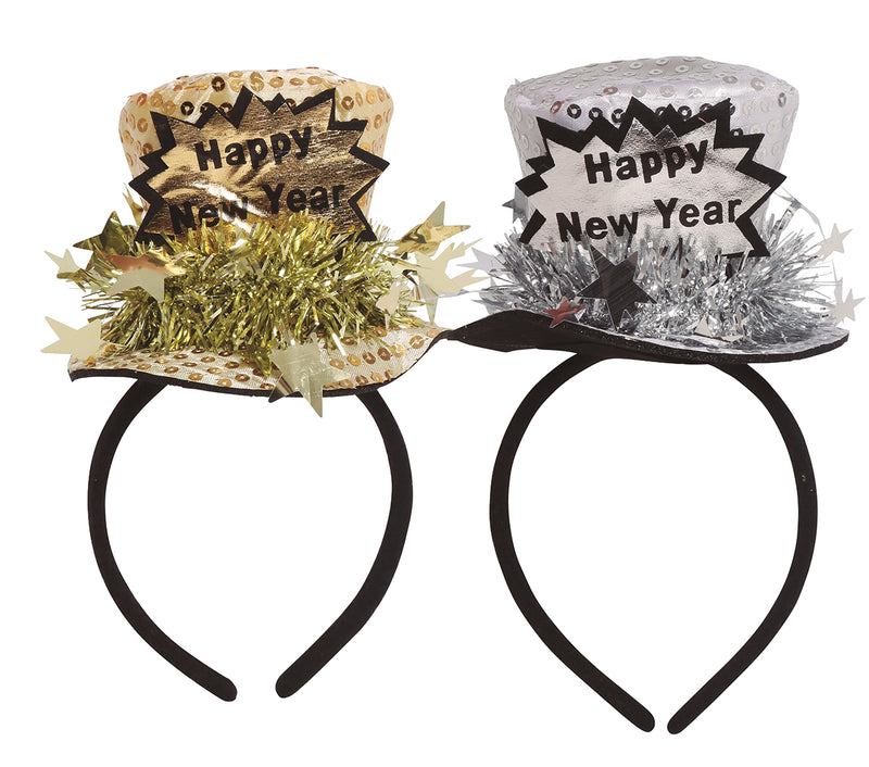 GOLD AND SILVER "HAPPY NEW YEAR" TOP HAT