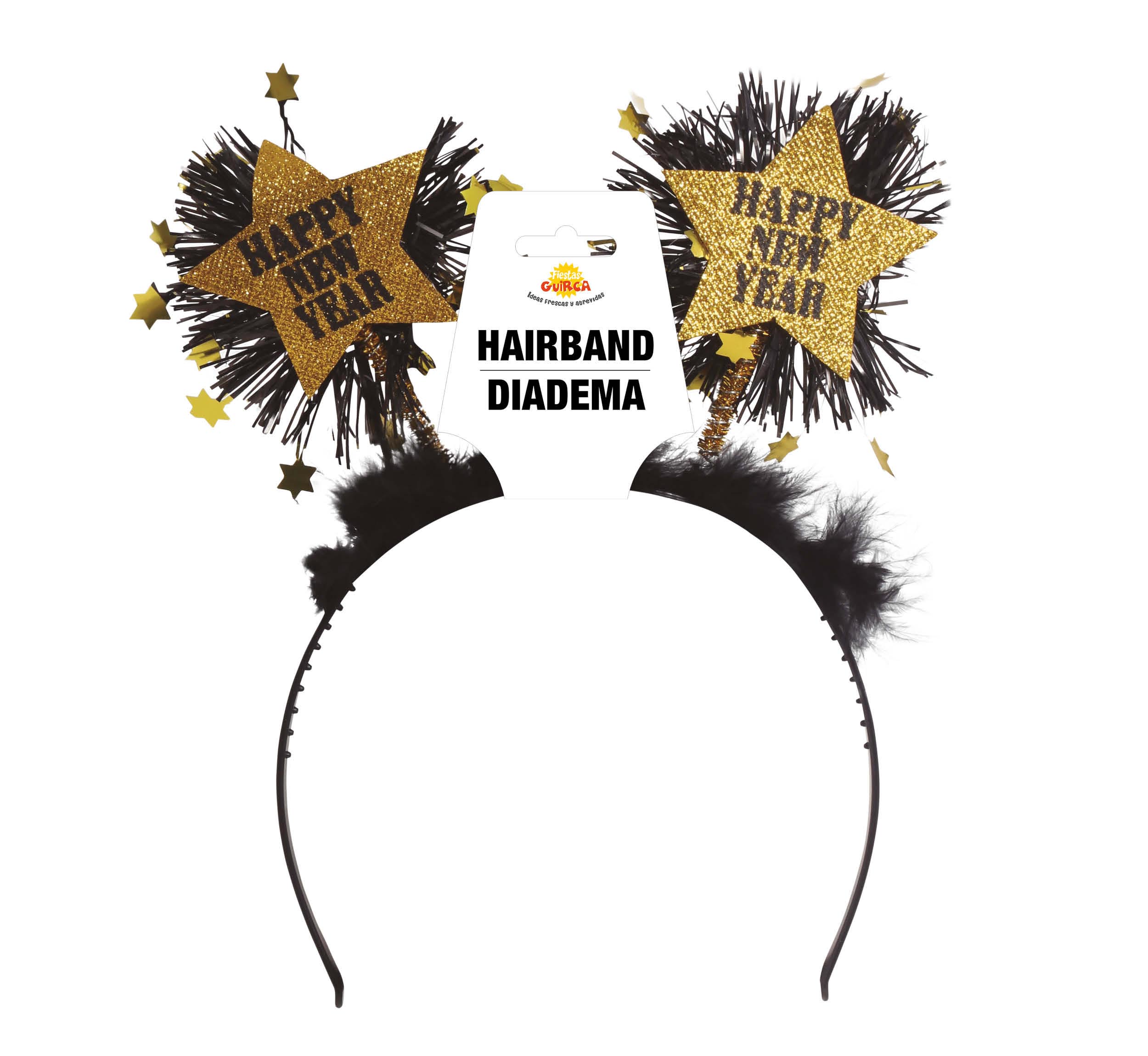 "HAPPY NEW YEAR" STAR HAIRBAND ASSORTMEN