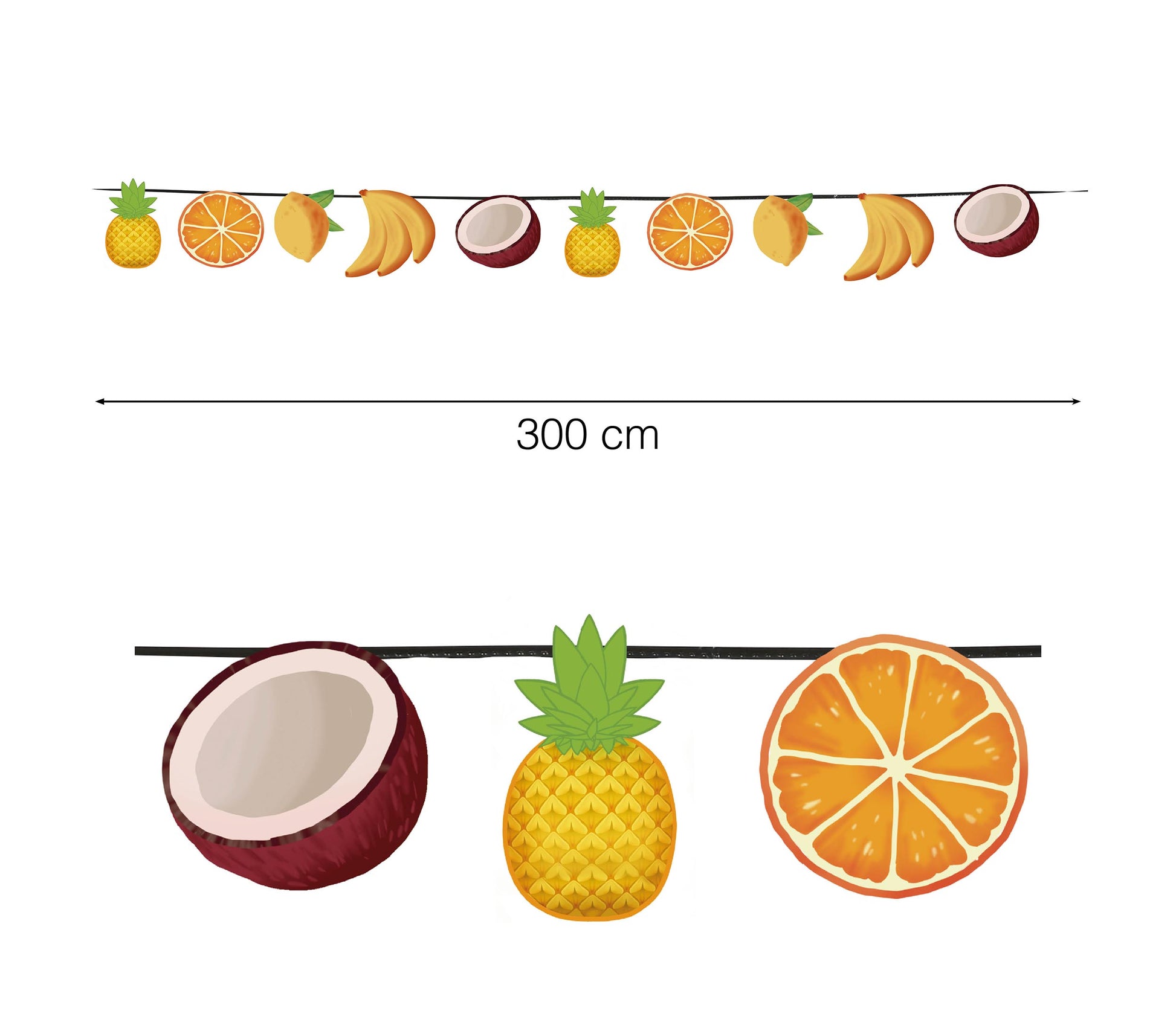 FRUIT GARLAND 15 PCS. 300 CMS.