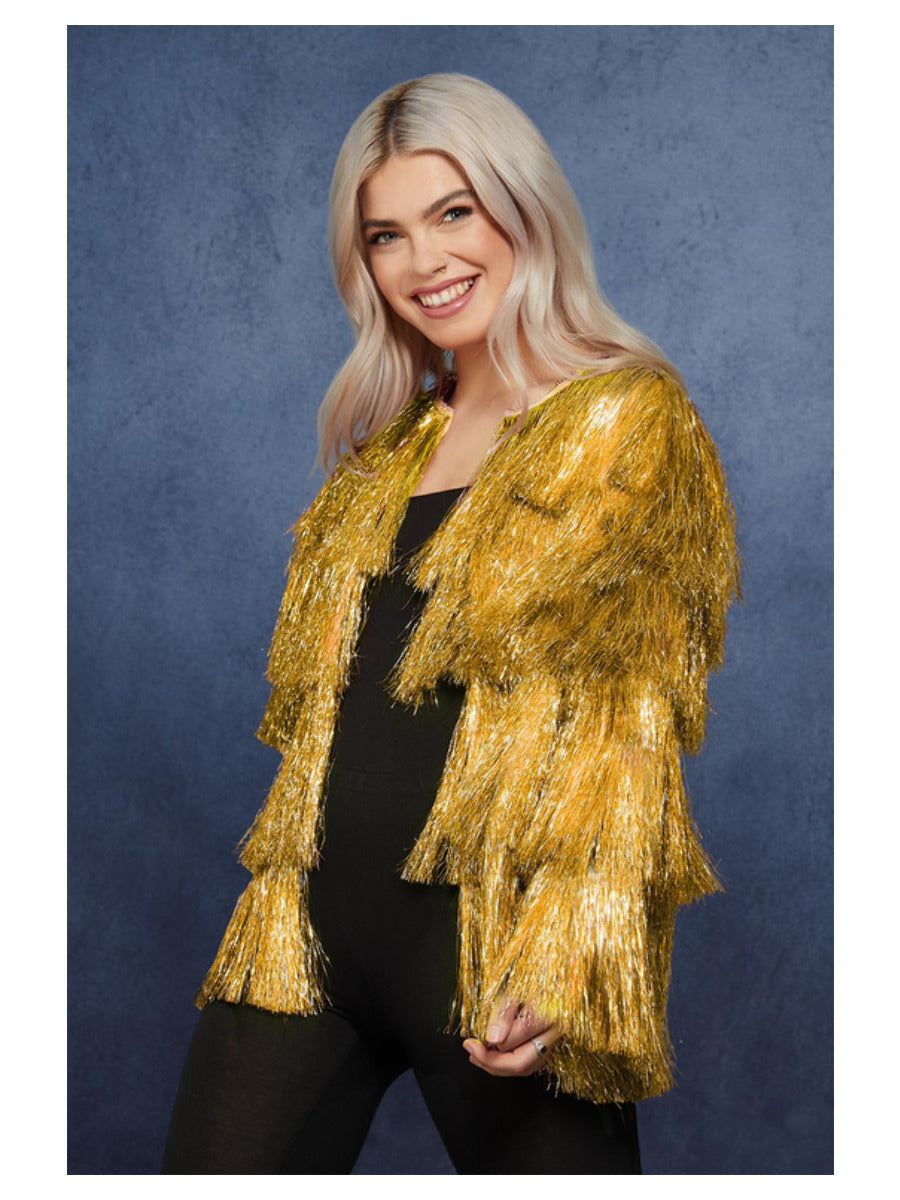 Fever Tinsel Festival Jacket, Gold - 1