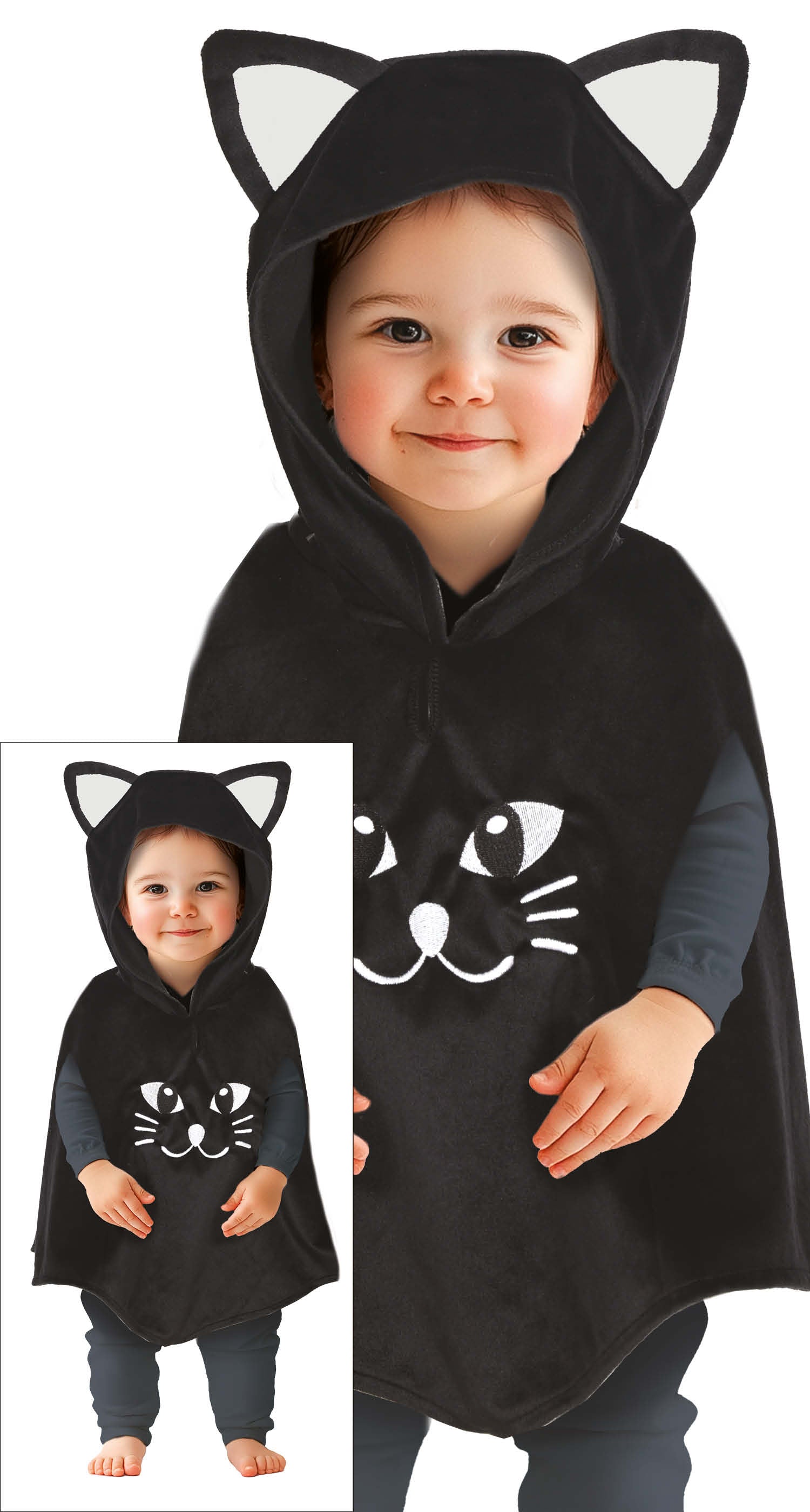 CUTE CAT PONCHO, BABY, 18 - 24 MONTHS