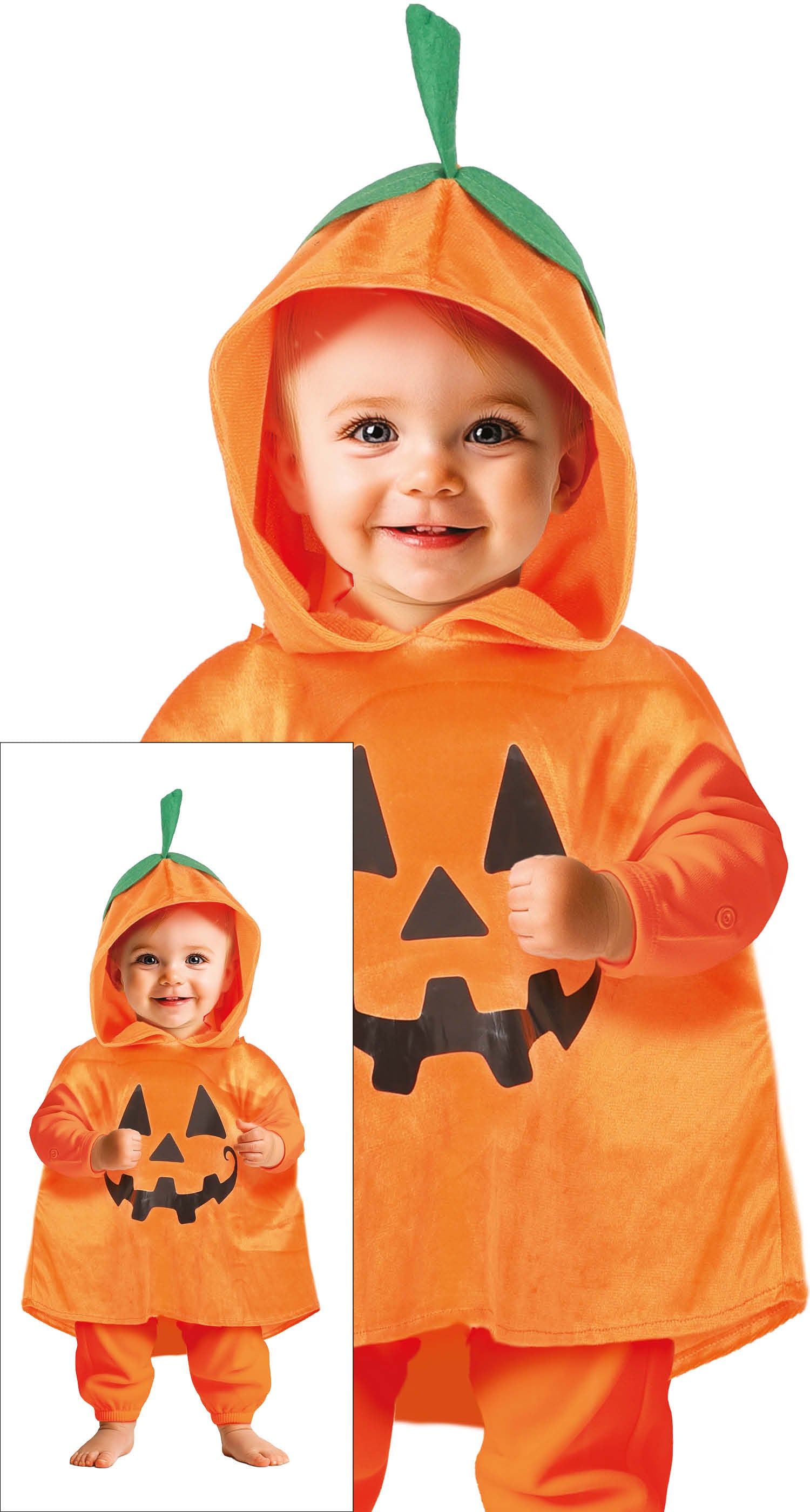 CUTE PUMPKIN PONCHO, BABY, 18 - 24 MONTHS