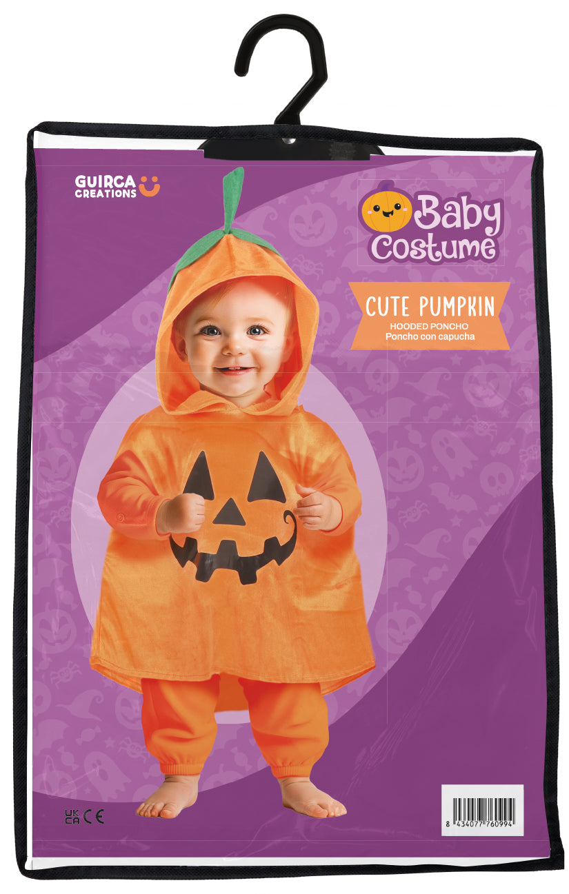CUTE PUMPKIN PONCHO, BABY, 18 - 24 MONTHS