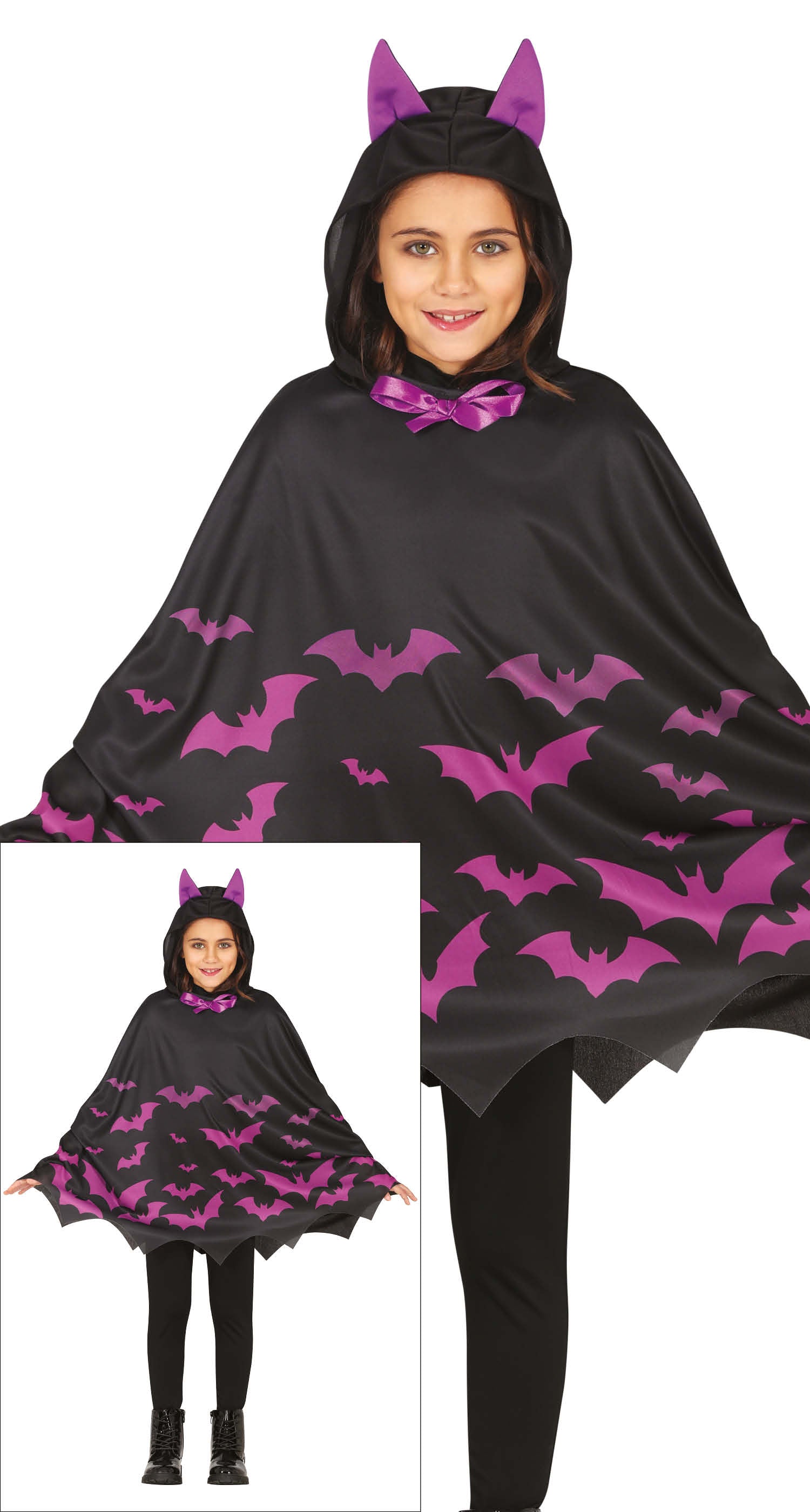 PURPLE PONCHO BAT, CHILDREN, 7 - 9 YEARS