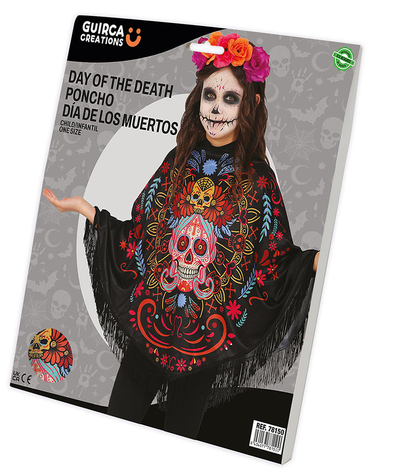 DAY OF DEATH PONCHO, CHILDREN, 7 - 9 YEARS