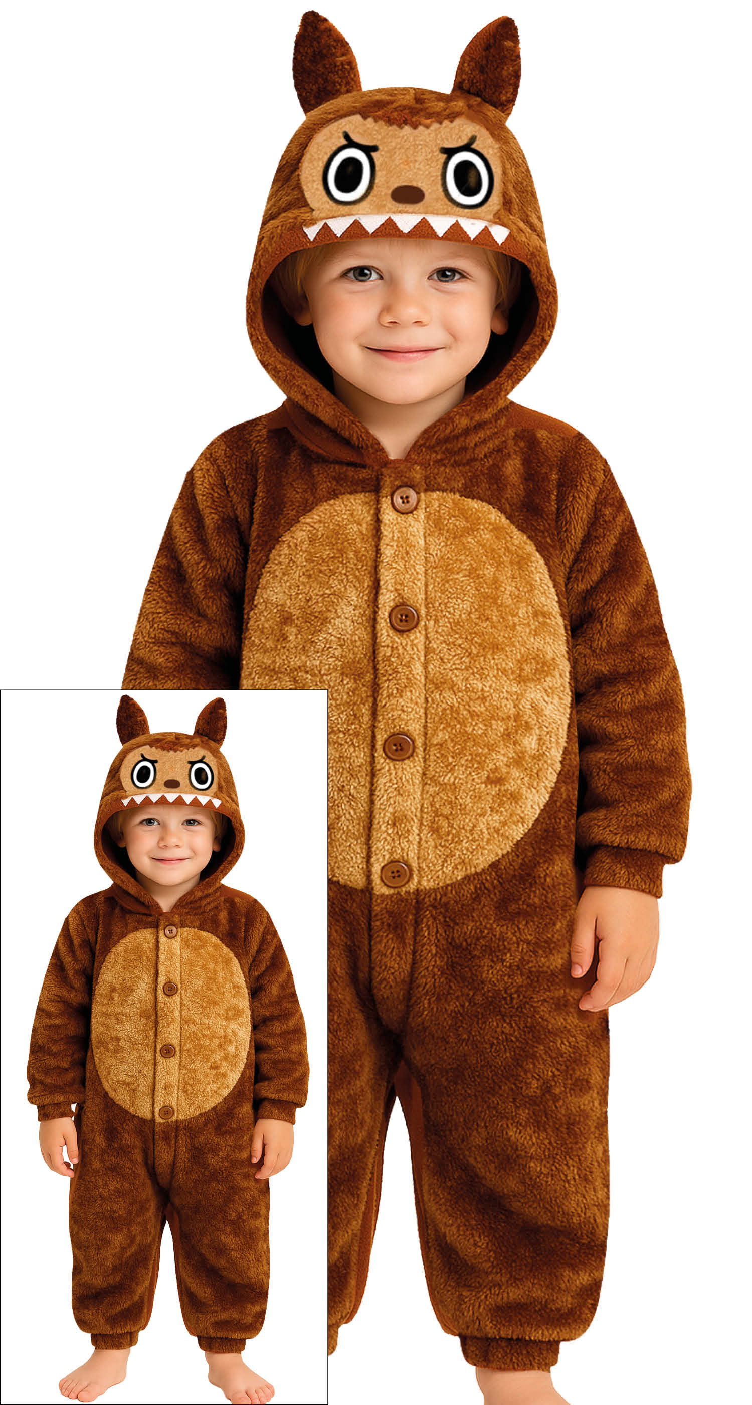 LULU MONSTER PYJAMA BROWN