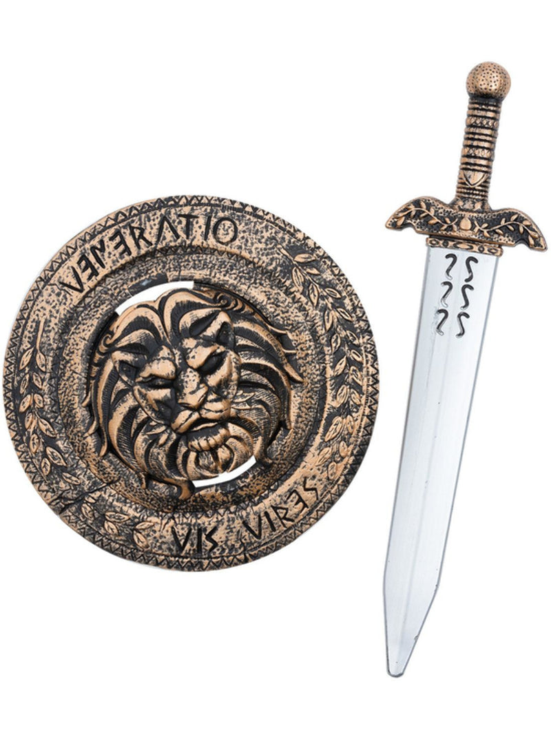 Gladiator Lion Shield 49cm & Sword 48cm - 1
